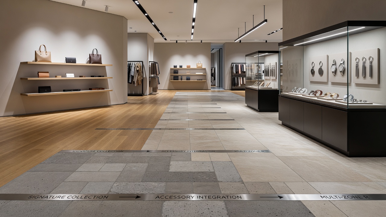 Integration von Signature-Accessoires mit texturierten Elementen in adaptiven Wohnzonen